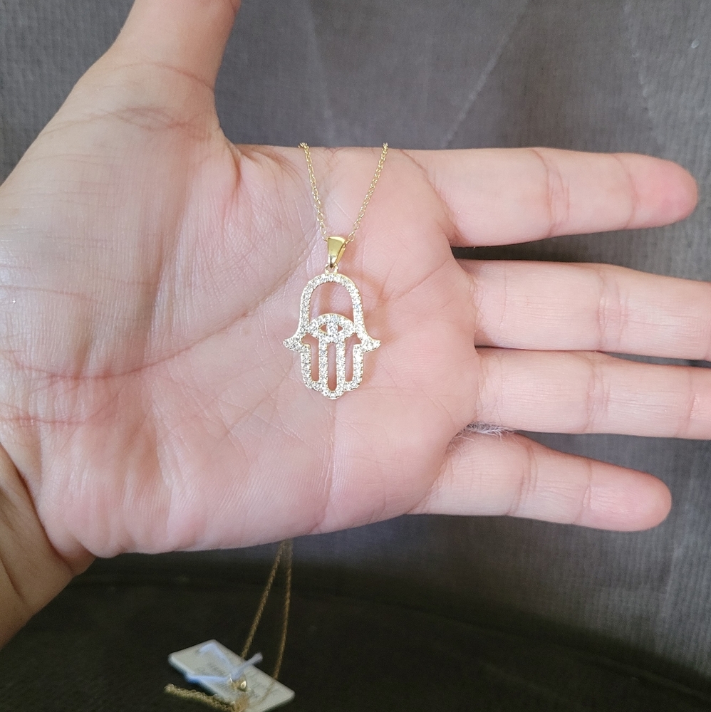 Cote d'Argent Gold💛 Hamsa🤚 Pendant Necklace - NWT - Picture 3 of 16